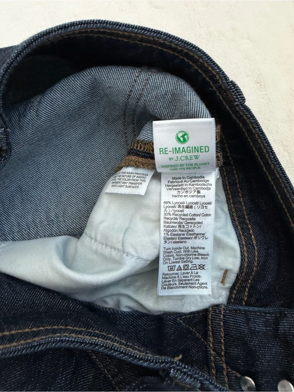J.Crew Re-Imagined Wide Leg Jeans 26 Dark Wash